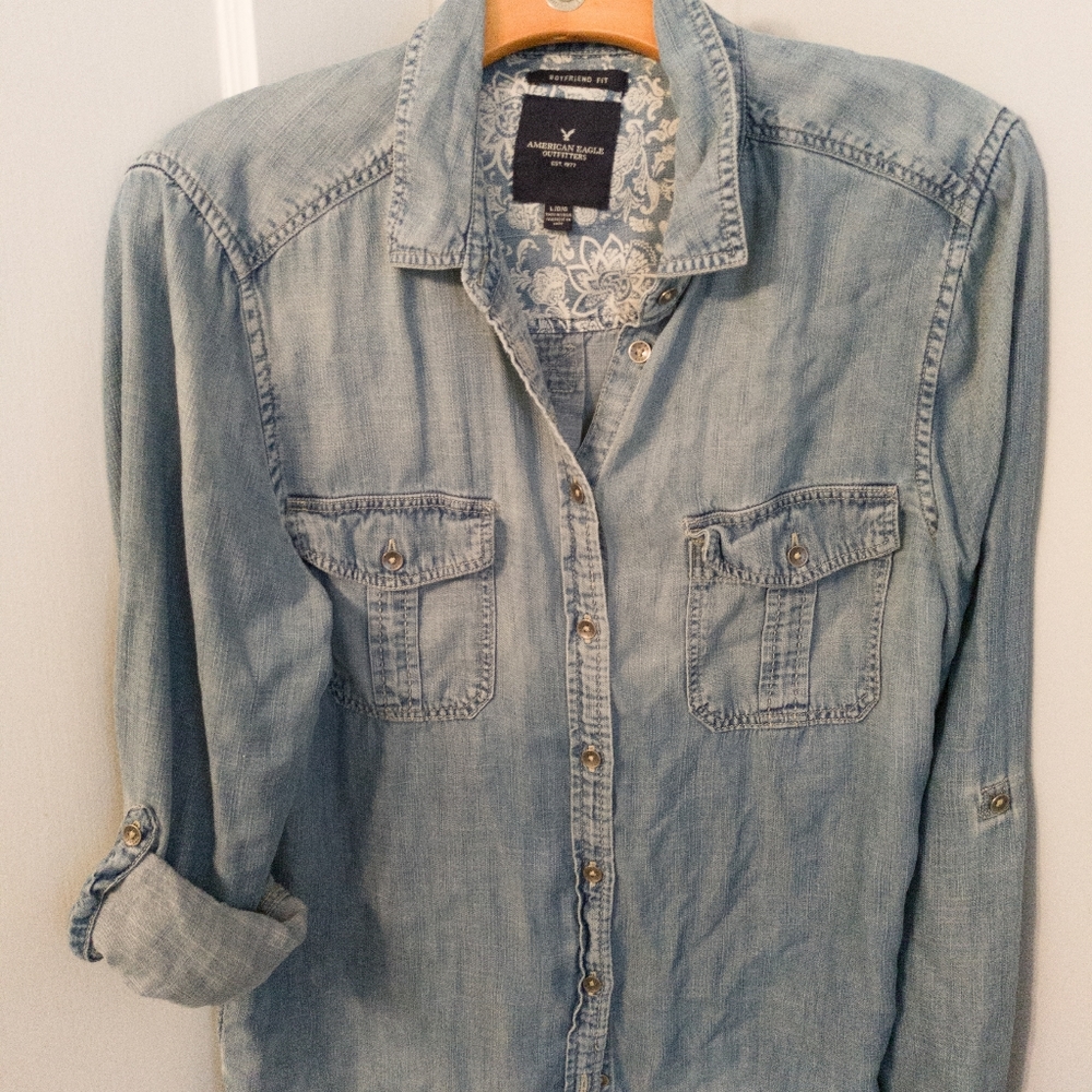 AE Boyfriend Denim Shirt